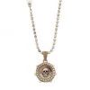 Alexander McQueen Goldtone Crystal & Faux Pearl Skull Medallion Necklace