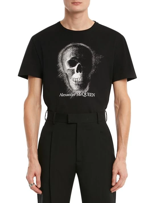 Alexander McQueen Skull Graphic T-Shirt For Men 3 Alexander McQueen Skull Graphic T-Shirt For Men - Image 3