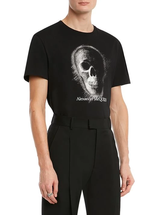 Alexander McQueen Skull Graphic T-Shirt For Men 4 Alexander McQueen Skull Graphic T-Shirt For Men - Image 4