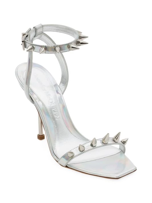 Alexander McQueen Punk Stud Metallic Ankle-Strap Sandals 2 Alexander McQueen Punk Stud Metallic Ankle-Strap Sandals - Image 2