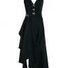 Alexander McQueen Sleeveless Draped Midi-Dress