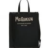 Alexander McQueen Graffiti Logo Tote Bag For Men
