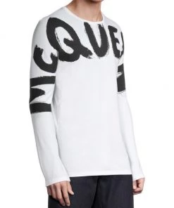 Alexander McQueen Graffiti Print Long-Sleeve T-Shirt For Men -Alexander McQueen Elegant store unnamed file 176