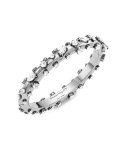 Alexander McQueen Antique Silver-Plated & Crystal Bracelet