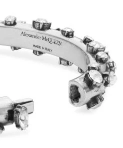 Alexander McQueen Antique Silver-Plated & Crystal Bracelet -Alexander McQueen Elegant store unnamed file 1764