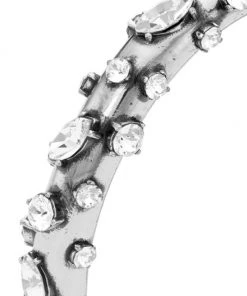 Alexander McQueen Antique Silver-Plated & Crystal Bracelet -Alexander McQueen Elegant store unnamed file 1765