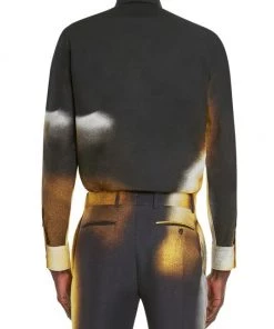Alexander McQueen Spray Paint Button-Up Shirt For Men -Alexander McQueen Elegant store unnamed file 1818