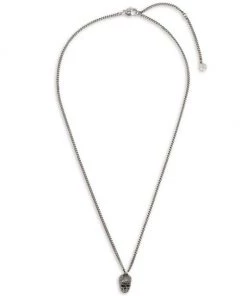 Alexander McQueen Pavé Skull Necklace For Men