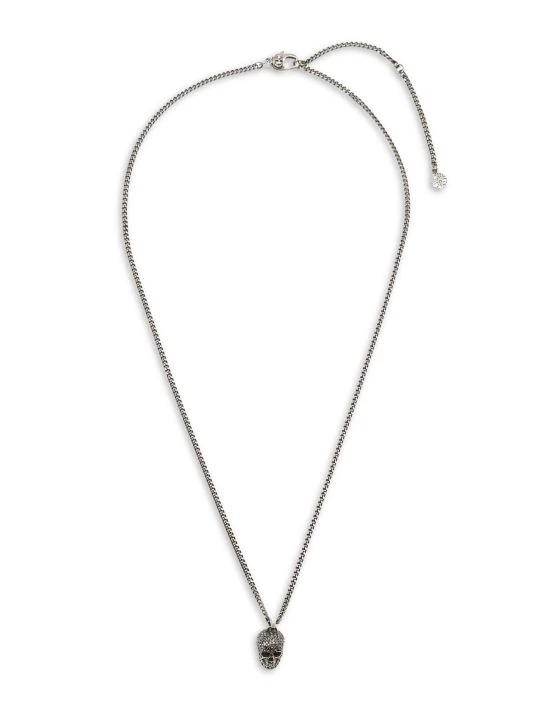 Alexander McQueen Pavé Skull Necklace For Men 1 Alexander McQueen Pavé Skull Necklace For Men