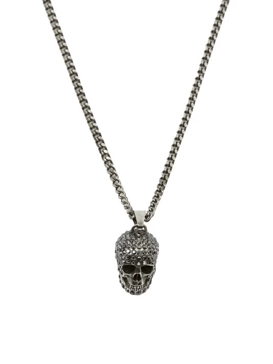 Alexander McQueen Pavé Skull Necklace For Men 2 Alexander McQueen Pavé Skull Necklace For Men - Image 2