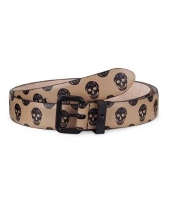 Alexander McQueen Skull Logo Belt For Men