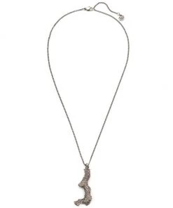 Alexander McQueen Corallo Rhinestone Pavé & Brass Necklace