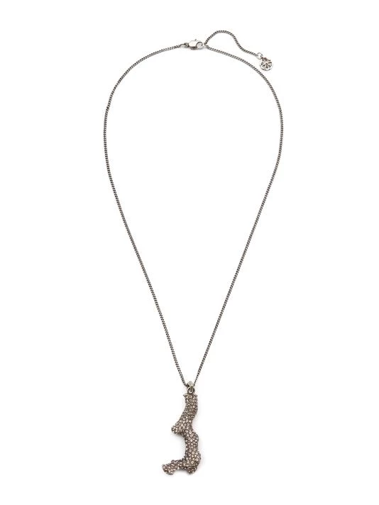 Alexander McQueen Corallo Rhinestone Pavé & Brass Necklace 1 Alexander McQueen Corallo Rhinestone Pavé & Brass Necklace