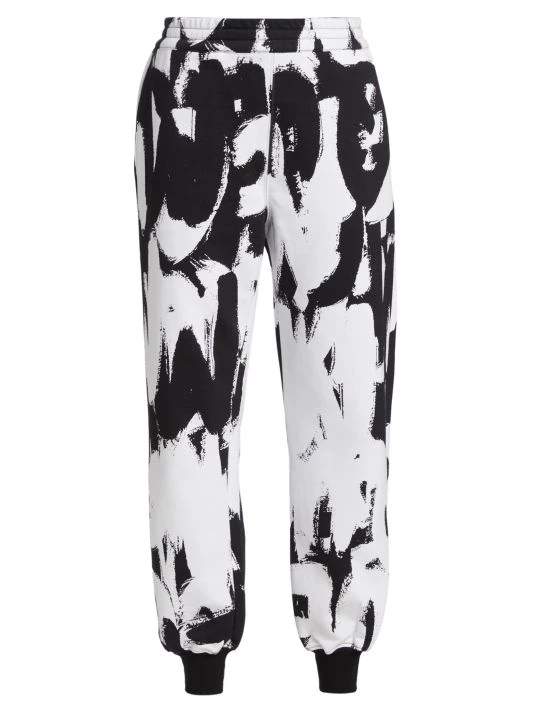 Alexander McQueen Graffiti Cotton Jogger Pants 1 Alexander McQueen Graffiti Cotton Jogger Pants