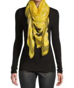 Alexander McQueen Graffiti Logo Skull-Print Scarf