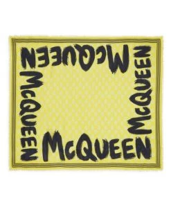 Alexander McQueen Graffiti Logo Skull-Print Scarf -Alexander McQueen Elegant store unnamed file 1859