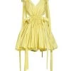 Alexander McQueen Tie-Shoulder Gathered Minidress