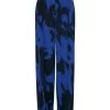 Alexander McQueen High-Waisted Wide-Leg Graffiti-Logo Trousers