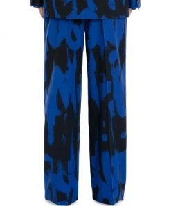 Alexander McQueen High-Waisted Wide-Leg Graffiti-Logo Trousers -Alexander McQueen Elegant store unnamed file 1881