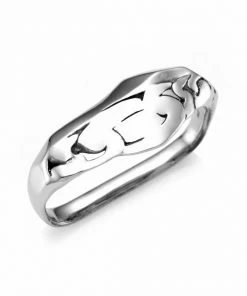 Alexander McQueen Molten Silver Ring For Men
