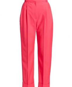 Alexander McQueen Wool High-Waisted Trousers