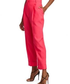 Alexander McQueen Wool High-Waisted Trousers -Alexander McQueen Elegant store unnamed file 1904