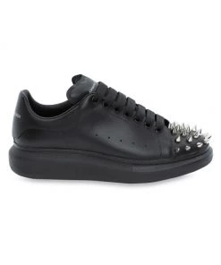 Alexander McQueen Spikes Leather Low-Top Sneakers For Men