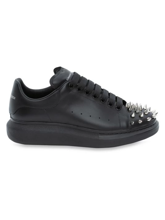 Alexander McQueen Spikes Leather Low-Top Sneakers For Men 1 Alexander McQueen Spikes Leather Low-Top Sneakers For Men