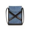 Alexander McQueen Micro The Curve Denim Pouch