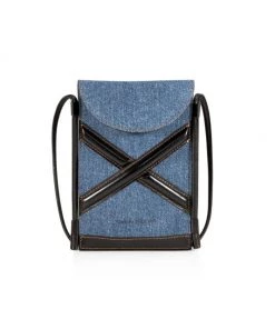 Alexander McQueen Micro The Curve Denim Pouch