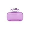 Alexander McQueen Skull Four-Ring Box Clutch Lilac