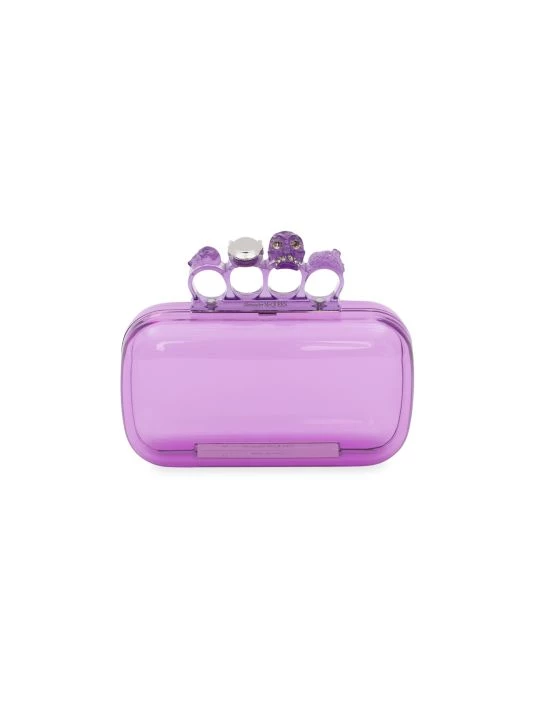 Alexander McQueen Skull Four-Ring Box Clutch Lilac 1 Alexander McQueen Skull Four-Ring Box Clutch Lilac