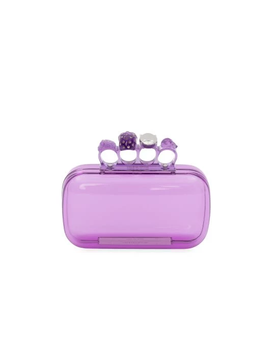Alexander McQueen Skull Four-Ring Box Clutch Lilac 4 Alexander McQueen Skull Four-Ring Box Clutch Lilac - Image 4