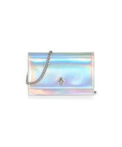 Alexander McQueen The Mini Skull Iridescent Leather Bag Silver -Alexander McQueen Elegant store unnamed file 1928