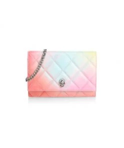 Alexander McQueen Mini Skull Ombré Quilted Leather Crossbody Bag