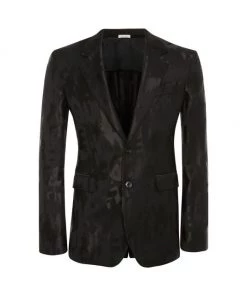 Alexander McQueen Graffiti Jacquard Tailored Jacket For Men