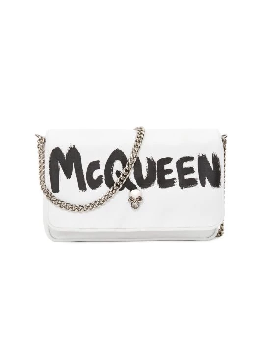 Alexander McQueen Graffiti Logo Skull Shoulder Bag 1 Alexander McQueen Graffiti Logo Skull Shoulder Bag