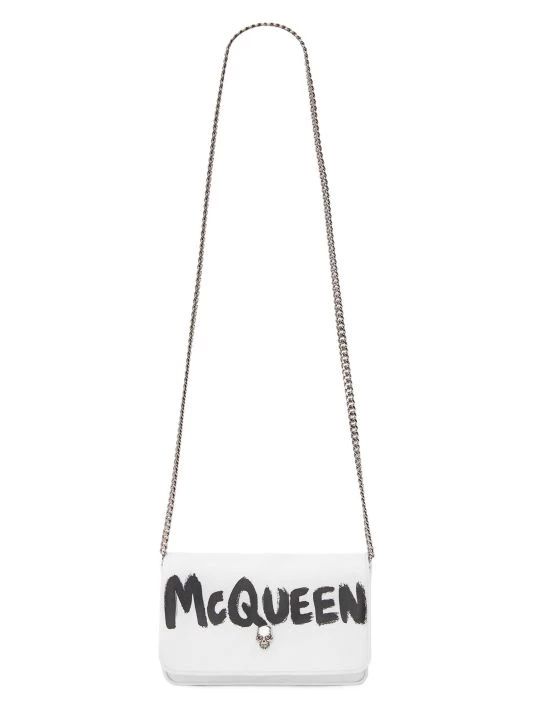 Alexander McQueen Graffiti Logo Skull Shoulder Bag 3 Alexander McQueen Graffiti Logo Skull Shoulder Bag - Image 3