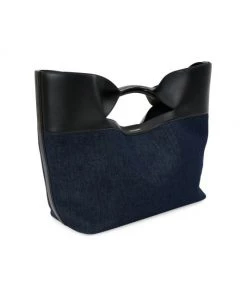 Alexander McQueen The Bow Denim & Leather Top Handle Bag -Alexander McQueen Elegant store unnamed file 1953