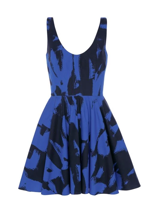 Alexander McQueen Graffiti-Logo Scoopneck Minidress 1 Alexander McQueen Graffiti-Logo Scoopneck Minidress