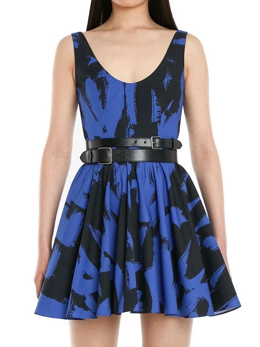 Alexander McQueen Graffiti-Logo Scoopneck Minidress 3 Alexander McQueen Graffiti-Logo Scoopneck Minidress - Image 3