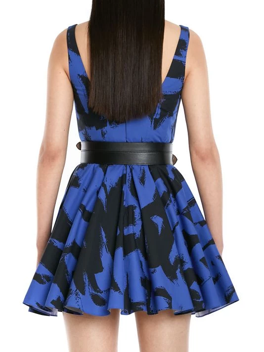 Alexander McQueen Graffiti-Logo Scoopneck Minidress 5 Alexander McQueen Graffiti-Logo Scoopneck Minidress - Image 5