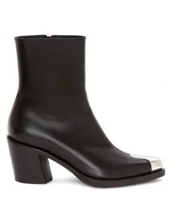 Alexander McQueen Leather Ankle Boots