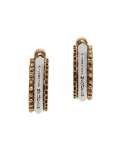Alexander McQueen Punk Mini Logo Hoops