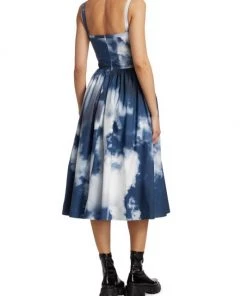 Alexander McQueen Fit & Flare Sky-Graphic Midi-Dress -Alexander McQueen Elegant store unnamed file 1976