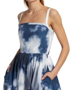 Alexander McQueen Fit & Flare Sky-Graphic Midi-Dress -Alexander McQueen Elegant store unnamed file 1977