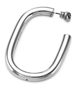 Alexander McQueen Single Silvertone Hoop Earring -Alexander McQueen Elegant store unnamed file 1984