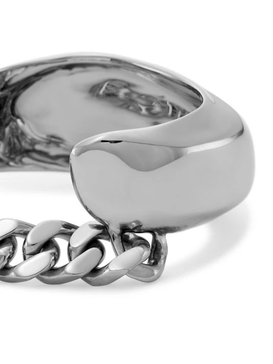 Alexander McQueen Silvertone Crushed-Chain Cuff 3 Alexander McQueen Silvertone Crushed-Chain Cuff - Image 3
