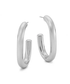 Alexander McQueen Antique Silvertone Hoop Earrings