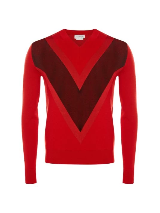 Alexander McQueen V-Neck Sweater For Men 1 Alexander McQueen V-Neck Sweater For Men